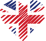 Logo of Ellinika-Site-Gnorimion - UK, Heart Shaped Image of UK flag.