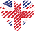 Logo of Ellinika-Site-Gnorimion UK, Heart Shaped Image of UK flag.